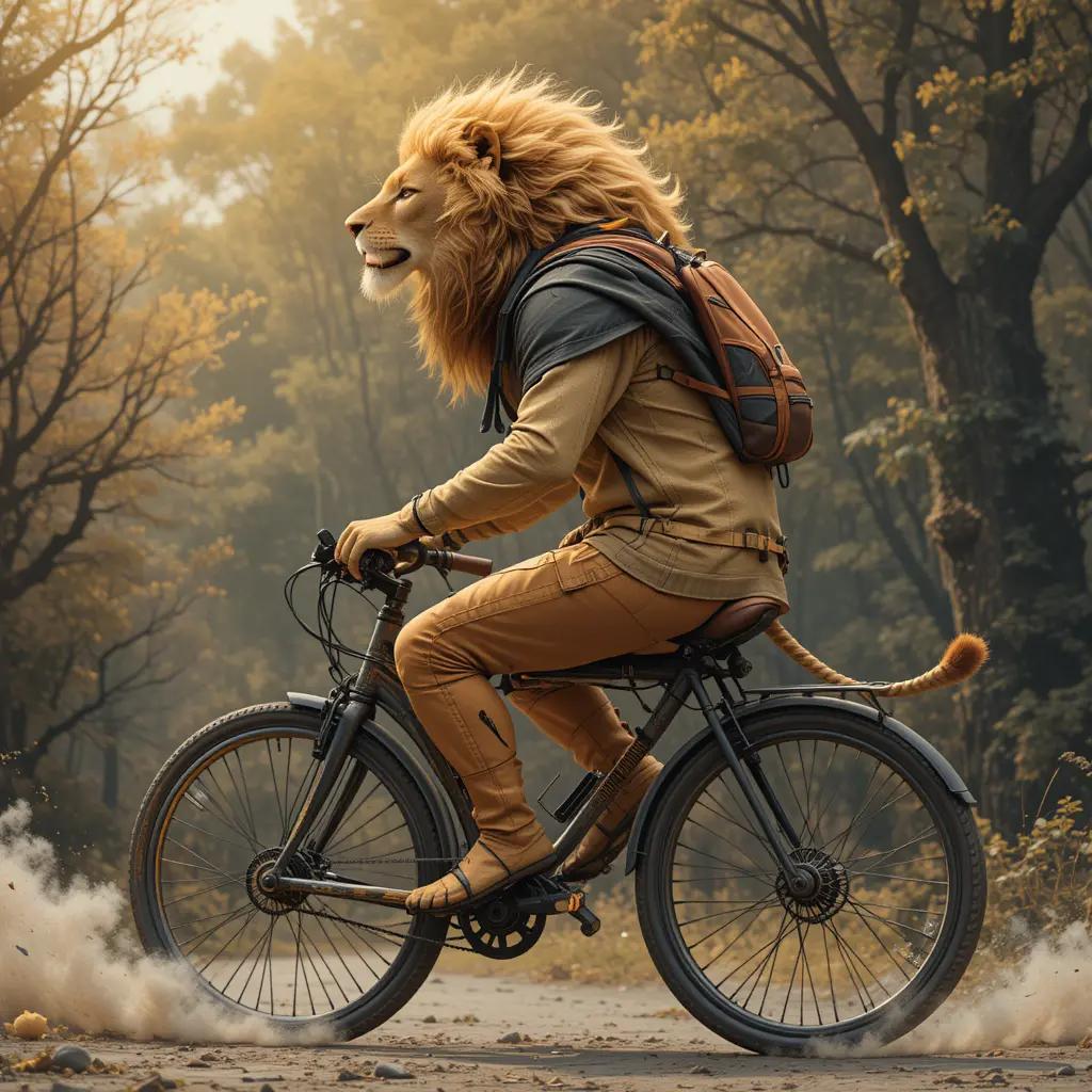 What is the Meaning of a Lion Riding a Bike in a Dream?